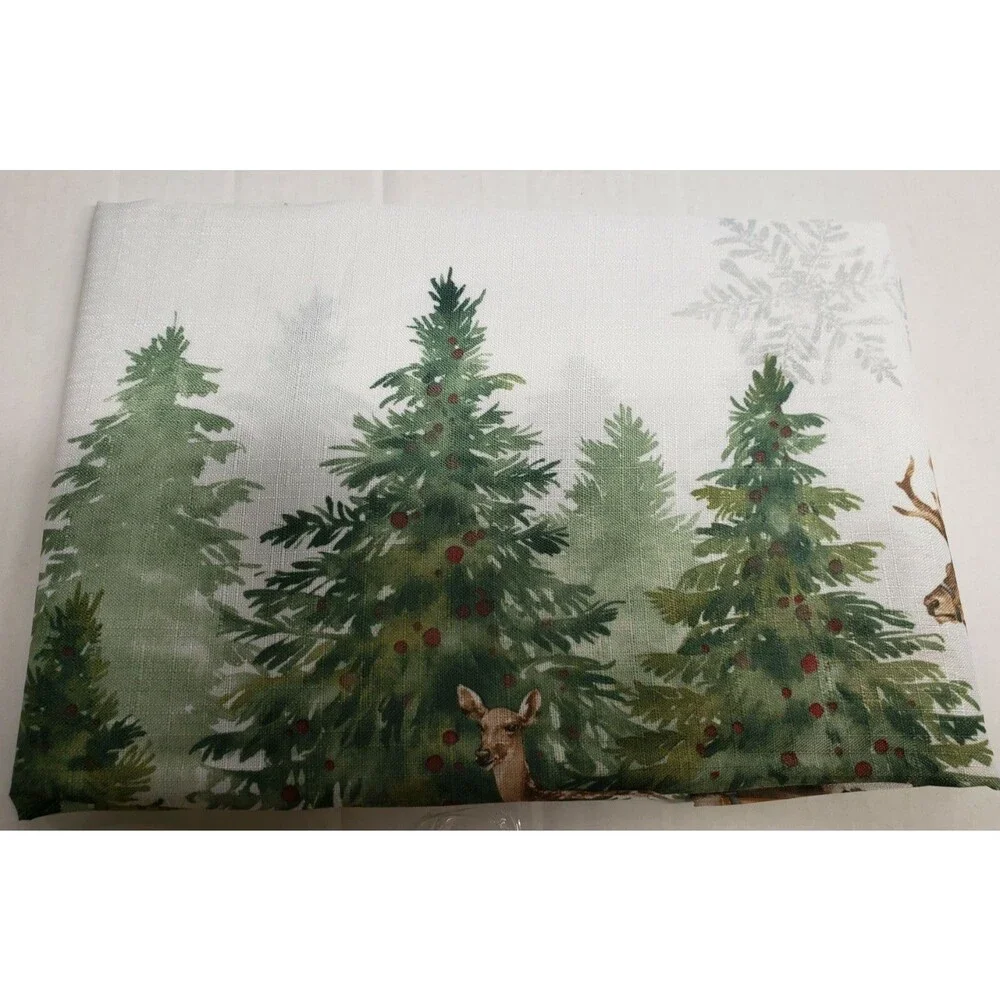 Printed Linen Tablecloth 60